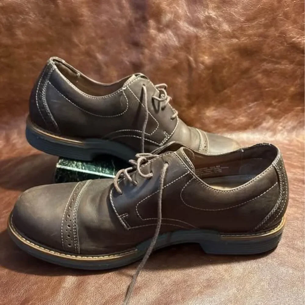 Dansko Justin Men's Brown Leather Cap Toe Oxfords Shoes Size 44 US 10.5